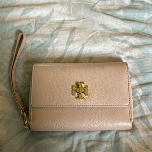 Tory Burch soft leather wallet wristlet